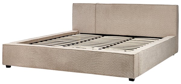 Postel Buklé MIRANDE 180 x 200 cm Taupe