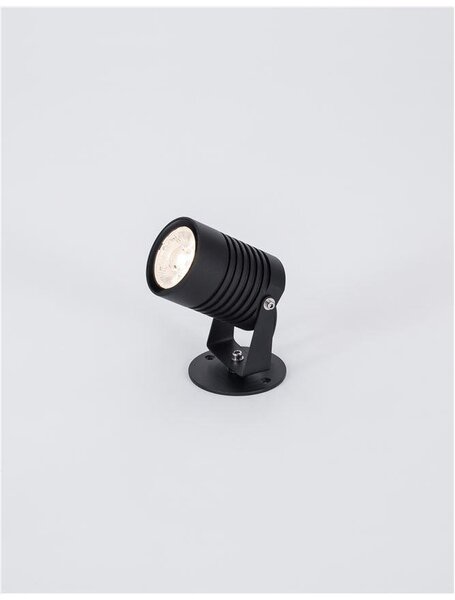 Nova Luce Venkovní nástěnné svítidlo FEND černý hliník a sklo LED 10W 3000K 24st. IP65