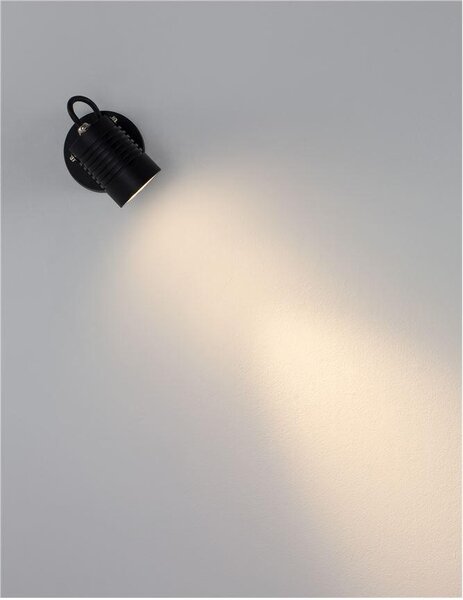 Nova Luce Venkovní nástěnné svítidlo FEND černý hliník a sklo LED 10W 3000K 24st. IP65
