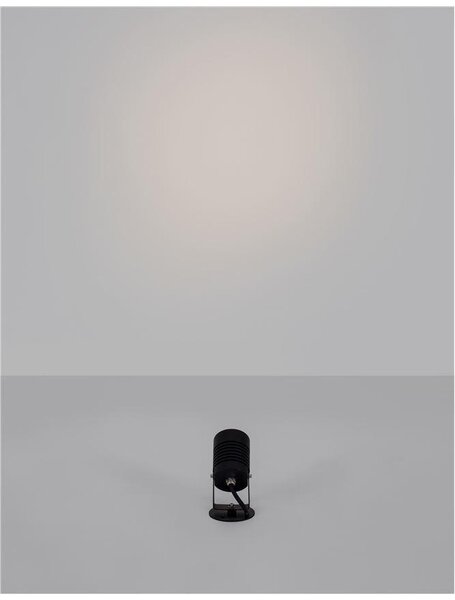 Nova Luce Venkovní nástěnné svítidlo FEND černý hliník a sklo LED 5W 3000K 21st. IP65
