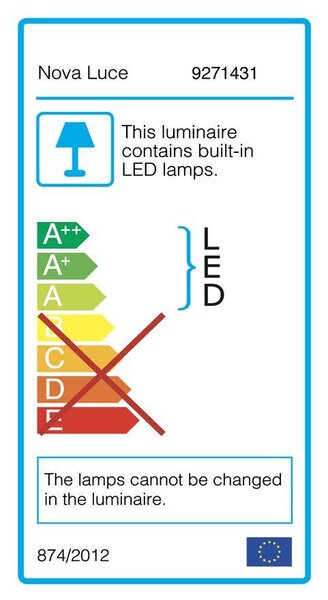 Nova Luce Venkovní nástěnné svítidlo FEND černý hliník a sklo LED 5W 3000K 21st. IP65