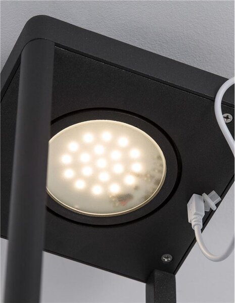 Nova Luce Venkovní stolní lampa FIGI antracitový hliník LED 2W 3000K 5V, IP65 dotykový vypínač / baterie / USB kabel / stmívatelné