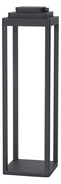 Nova Luce Venkovní stolní lampa FIGI antracitový hliník LED 2W 3000K 5V, IP65 dotykový vypínač / baterie / USB kabel / stmívatelné