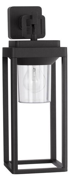 Nova Luce Venkovní nástěnné svítidlo FIGO antracitový hliník a čirý akryl E27 1x12W IP65