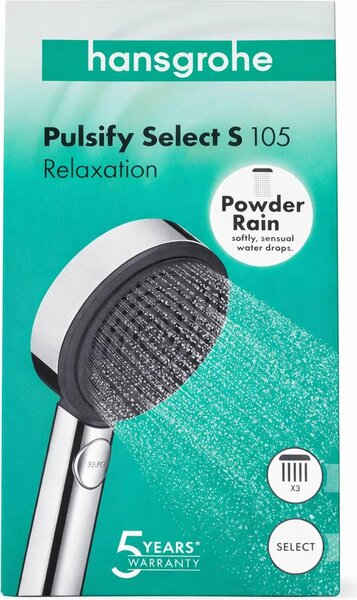 Sprchová souprava hansgrohe (sprchová hlavice, hadice, termostat, tyč) Pulsify Select, 1 ks