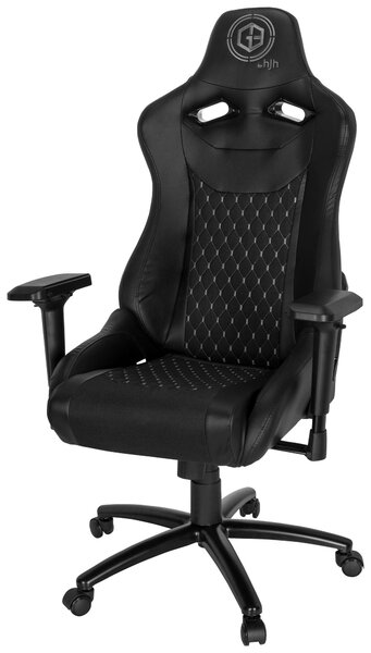 HERNÍ ŽIDLE, vzhled kůže, plochá tkanina, černá MID.YOU - Online Only kancelářské židle, Online Only