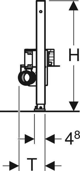Geberit Duofix sprchový prvek H50 výstup d50 111591, 1 ks