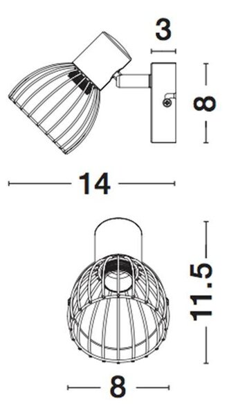 Nova Luce Bodové svítidlo FIUMICINO matný černý kov E14 1x5W
