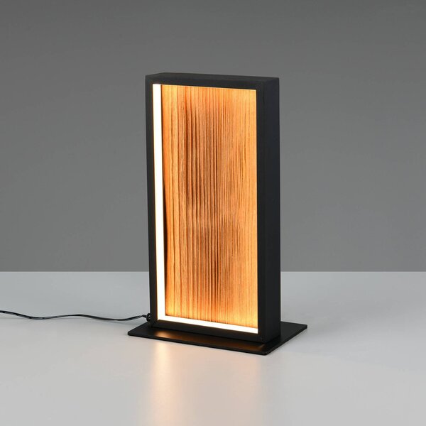 Trio Lighting LED stolní lampa Kalea, výška 30 cm, barva dřeva, dřevo, stmívatelný, Světlé dřevo, Obývací pokoj / jídelna, Dřevo