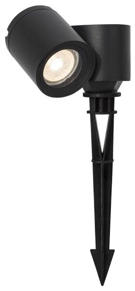 Nova Luce Venkovní svítidlo s bodcem FOCUS černý hliník skleněný difuzor GU10 1x7W IP54