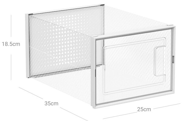 SONGMICS Úložné boxy stohovatelné transparentní 18 ks