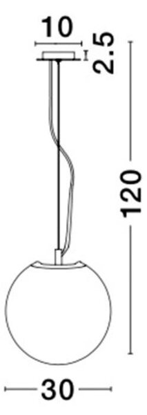 Nova Luce Závěsné svítidlo FROZEN čiré sklo a akryl uvnitř chromovaný hliník E27 1x12W