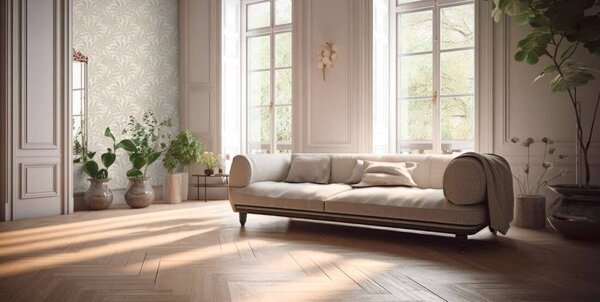 A.S. Création | Vliesová tapeta na zeď Jade 39501-5 | 0,53 x 10,05 m | béžová, krémová, zlatá