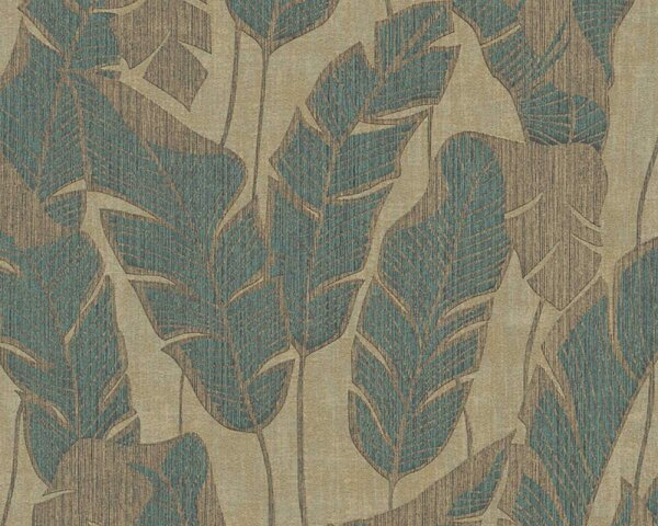 A.S. Création | Vliesová tapeta na zeď Jade 39502-2 | 0,53 x 10,05 m | béžová, vining ivy, zlatá, černá