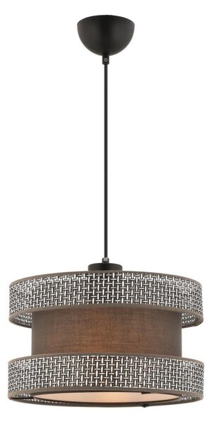 Lustr na lanku HALO 1xE27/60W/230V hnědá/šedá