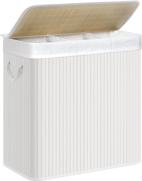 SONGMICS Koš na prádlo 150 l bílý bambus