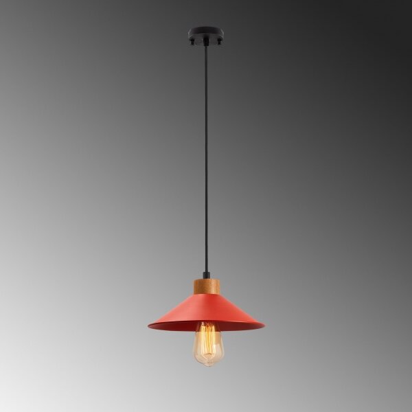 Lustr na lanku MANAVGAT 1xE27/40W/230V červená/hnědá