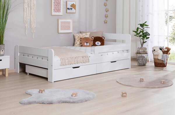 POSTEL S ÚLOŽNÝM PROSTOREM, 120/200 cm, bílá MID.YOU - Online Only dětské postele, Online Only