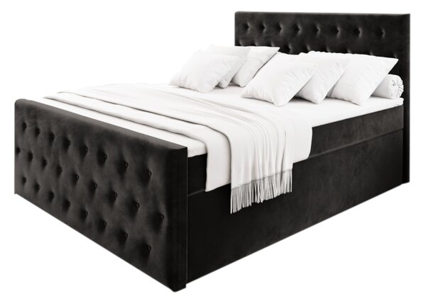 Čalouněná postel boxspring FENDI, 160x200, casablanca 16 + topper
