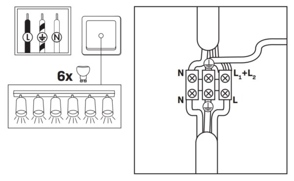LED RGBW Stmívatelné koupelnové bodové svítidlo TURYN 6xGU10/6,5W/230V IP44 bílá