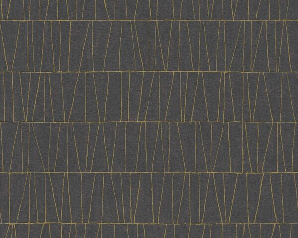 A.S. Création | Vliesová tapeta na zeď Jade 39506-3 | 0,53 x 10,05 m | černá, zlatá