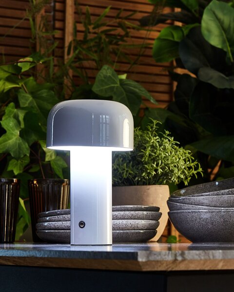 LED bezdrátová stolní lampa BESOS se stmívačem Kov Bílá