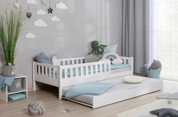 DĚTSKÁ POSTEL SE STŘÍŠKOU, 90/200 cm, bílá MID.YOU - Online Only dětské postele, Online Only