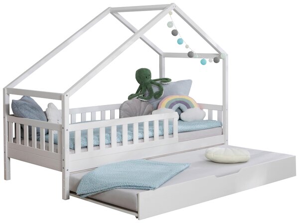 DĚTSKÁ POSTEL SE STŘÍŠKOU, 90/200 cm, bílá MID.YOU - Online Only dětské postele, Online Only
