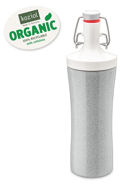 PLOPP TO GO láhev na vodu 425 ml Organic KOZIOL (Barva-organic šedá/tmavě šedá)