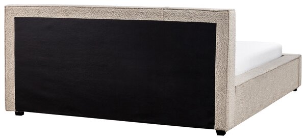 Postel Buklé MIRANDE 160 x 200 cm Taupe