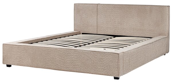 Postel Buklé MIRANDE 160 x 200 cm Taupe