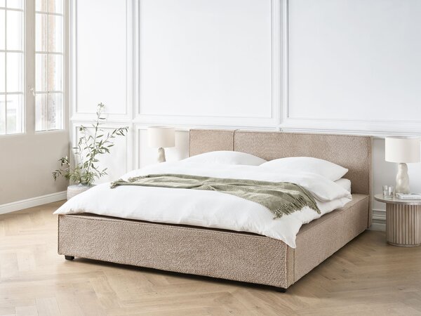 Postel Buklé MIRANDE 160 x 200 cm Taupe