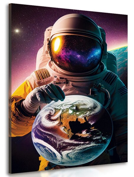 Obraz kosmonaut v neznámé atmosféře