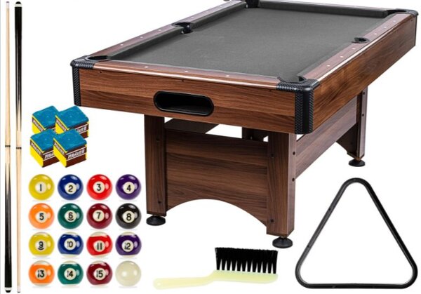 GamesPlanet Kulečníkový stůl s vybavením 6ft, hnědá/antracit