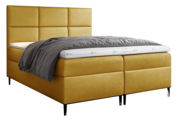 Čalouněná postel boxspring GRETA + topper, 140x200, fancy 48