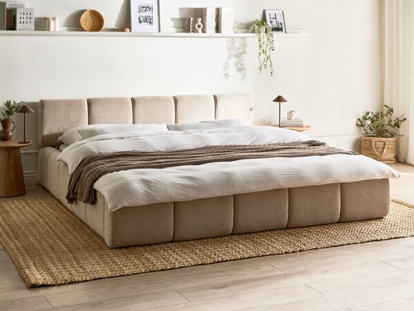Postel Tkanina ORVILLE 180 x 200 cm Taupe