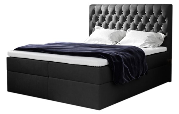 Čalouněná postel boxspring MONET + topper, 180x200, jasmine 100
