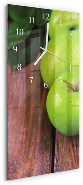 Skleněné hodiny vertikální Jablečný stůl zsppb-30x60-00085506