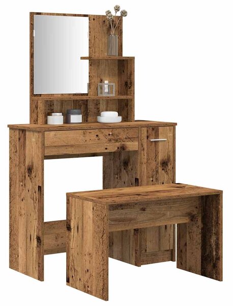 Set toaletního stolku staré dřevo kompozitní dřevo 3329191