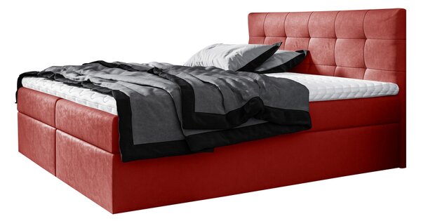 Čalouněná postel boxspring ROCCO + topper, 160x200, jasmine 60