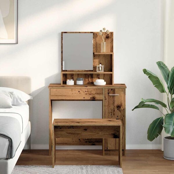 Set toaletního stolku staré dřevo kompozitní dřevo 3329191