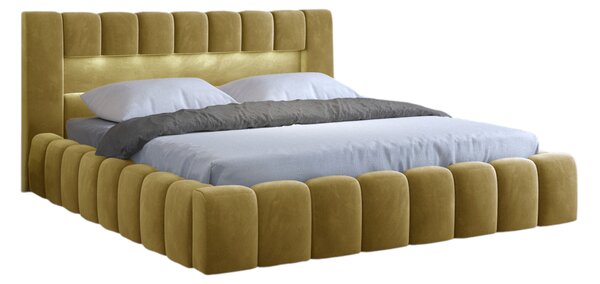 Čalouněná postel LAURIN + matrace, 160x200, monolith 48