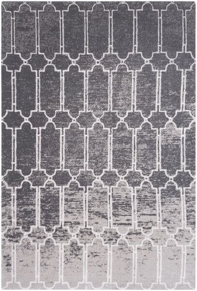 Kusový koberec vlněný Agnella Calisia M Ewar Grafit Geometrický šedý Rozměr: 120x180 cm