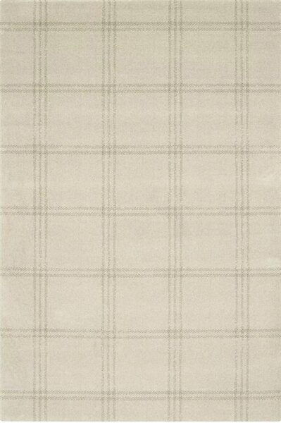 Kusový koberec vlněný Agnella Calisia M Grid Prime Piaskowy Geometrický světle béžový Rozměr: 120x180 cm