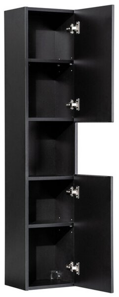 Koupelnová vysoká skříňka NOVA BLACK 140 cm