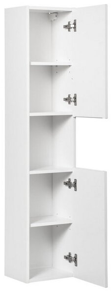 Koupelnová vysoká skříňka NOVA WHITE 140 cm