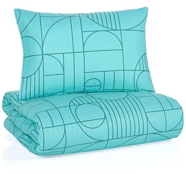 Bavlněné ložní povlečení Geo Aquatic Awe - 100% bavlna Renforcé - 70 x 90 cm + 140 x 200 cm