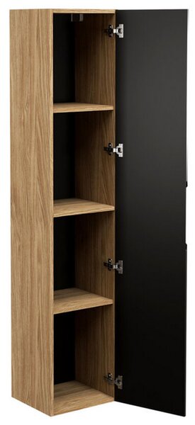 Koupelnová vysoká skříňka LUXOR BLACK 170 cm