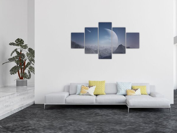 Obraz - Nebe nad skalami (125x70 cm)