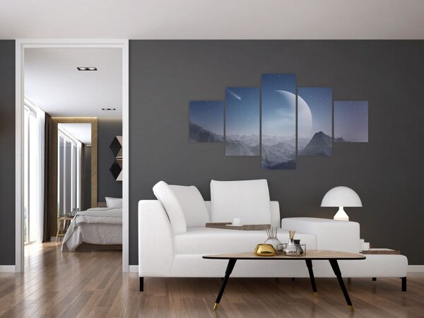 Obraz - Nebe nad skalami (125x70 cm)